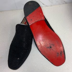 Men’s Loafers, Diamanté, Embellished, Crystals, Rhinestones Black Euro 42 US 10